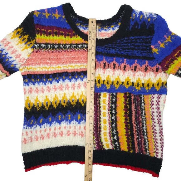 Free People Best Day Ever Pullover Sweater Womens M Multicolor Alpaca Wool Blend - Picture 5 of 16